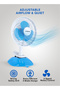 Convertible Table And Clip Fan, 2 Speed, 3 Blades, Mini Fan With High Speed Motor, 2 Year Warranty