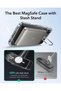 iPhone 16 Compatible Case Silicone with Stand + Screen Protector Glass Halolock Magsafe Classic - 3