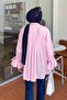 Sleeve Tunnel Rope Detailed Shirt Candy Pink - 3