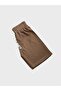 Boy's Cotton Brown Striped Pocket Waffle Fabric Short Sleeve Shorts Summer Suit - 5