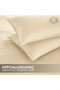 3-Piece Duvet Cover Set, 100% Cotton Stripe Sateen Fabric, Cream - 6