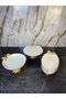4 Piece Laleza Presentation Set Pedestal Porcelain Serving Set - 2