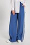 Women's Indigo 100% Modal Loose Cut Side Striped Trousers 29139 - 7