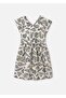 Girl's Printed Dress Green 6991 - 2