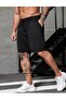 Men's Black-Grey Regular Fit Pocket Shorts Large Size Combed Cotton Fabric Pack of 2 - 2