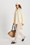Women's Yellow Special Design 100% Cotton Oversize Tunic Long Shirt 29017