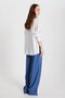 Women's Indigo 100% Modal Loose Cut Side Striped Trousers 29139 - 5