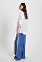 Women's Indigo 100% Modal Loose Cut Side Striped Trousers 29139 - 8