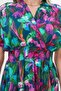 Double-Breasted Collar Dress with Glitter Waist - 8