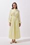 Odri Voile Crochet Long Dress Lemon Yellow - 3