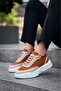 Lace-Up Men's Sneakers Taba Suede Cream (White Sole) - 5