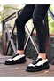 Lace-Up Men's Shoes Black White (Black Sole)