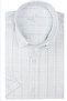 Men's Crystal Blue Sleeve Cotton Checked Trendy Summer Shirt with Pockets - 2
