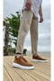 Lace Detailed Knitwear Men's Sports Shoes Taba (White Sole) - 4