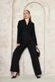 Women's Jacket Women's Blazer Jacket Black Buttoned Stylish Transitional Classic Stylish Sporty - 8