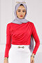 Fuchsia Draped Front Sandy Blouse