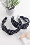 Mini Polka Dot Patterned Knotted Satin Crown - for Adults - 6
