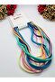 Women Men 12 Pack Hair Band Multicolor Elastic Athlete Band Rubber Bandana - 4