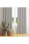 Decorative Gray Background Curtain with Star Pattern – Sophisticated and Stylish Atmosphere 140X260 cm Single Wing - 5