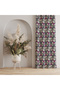 Purple & Beige Geometric Patterned Background Curtain – Modern & Aesthetic Touch 140X260 cm Single Wing