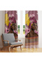 Artistic & Cultural Figured Background Curtain – Elegant and Original Design 140X260 cm Single Wing - 4