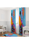 Decorative Artistic Figured Background Curtain – Dynamic & Stylish Style 140X260 cm Single Wing - 6