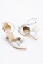 Women's Ankle Stone and Tulle Bow Quality and Elegance Heeled Women's Evening Dress Shoes - 2
