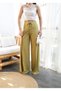 Leyla Sanat a New Perspective on Art Linen Front Cross Piece Elastic and Lacing Wide Leg - 3