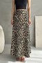 WOMEN'S LEOPARD PRINT LONG BOUCLE SKIRT - 4