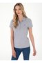 U.S. Polo Assn. Polo Neck Gray Melange Women's T-Shirt Gtp-Iy025 - 3