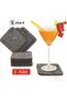 Set of 6 Coasters, Ideal for Home, Office and Workplace, Smoked Felt Coasters