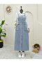 Buttoned Double Pocket Denim Salopet - 2