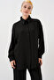 Women's Knitted Hijab Bottom Top Set 6711 - Black - 2
