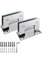 AZKEEGREY 2 Pcs Frameless Glass Shower Door Hinges, 90 Degree Glass Door Hinges, Heavy Duty 304 Stai - 2