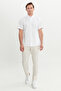 Men's White 100% Cotton Tailored Slim Fit Slim Fit Buttoned Collar Shirt - 2