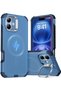iPhone 16 Stand Case Cyber Tough Halolock Magsafe Silicone - Light Blue Compatible