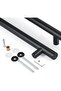 Ranbo 24 inches Solid Standoffs Heavy-Duty Commercial Grade-304 Stainless Steel Push Pull Door Handl - 7