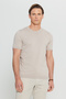 Men's Mink 100% Cotton Standard Fit Regular Cut Crew Neck Knitwear T-Shirt - 3
