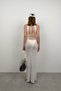 Slit detail openwork maxi dress - 7