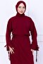 Side Tie Ayrobin Skirt Suit Claret Red Hm2738 - 4