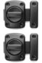 QWORK 2 Pack Rotate Bolt Latch Gate Latches Safety Door Lock, Black - 2