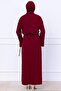 Side Tie Ayrobin Skirt Suit Claret Red Hm2738 - 6
