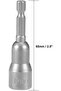 2Pcs 1/4 Inch Quick Change Shank Cr-V 12mm Magnetic Nut Setter, 2.5" Length - 3