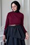 Gathered Burgundy Sandy Blouse