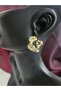 Round Stone Earrings in steel