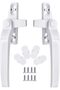 ICEBLUEOR Universal Right/Left Hand Window Handle Replacement - 2 PCS White Double Glazing Aluminum