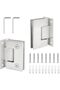 KEJJNYER 2 Pack Frameless Glass Shower Door Hinges, 90 Degree Glass to Wall Shower Door Hinges, 304