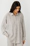 Oversize Shirt with Pearls on the Front