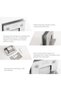 KEJJNYER 2 Pack Frameless Glass Shower Door Hinges, 90 Degree Glass to Wall Shower Door Hinges, 304 - 5
