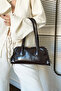 Women's Faux Leather Single Compartment Hand, Arm and Shoulder Bag - 2